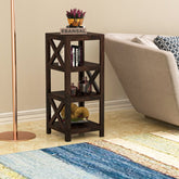 Prio Solid Sheesham Wood Side End Table (Walnut Finish)